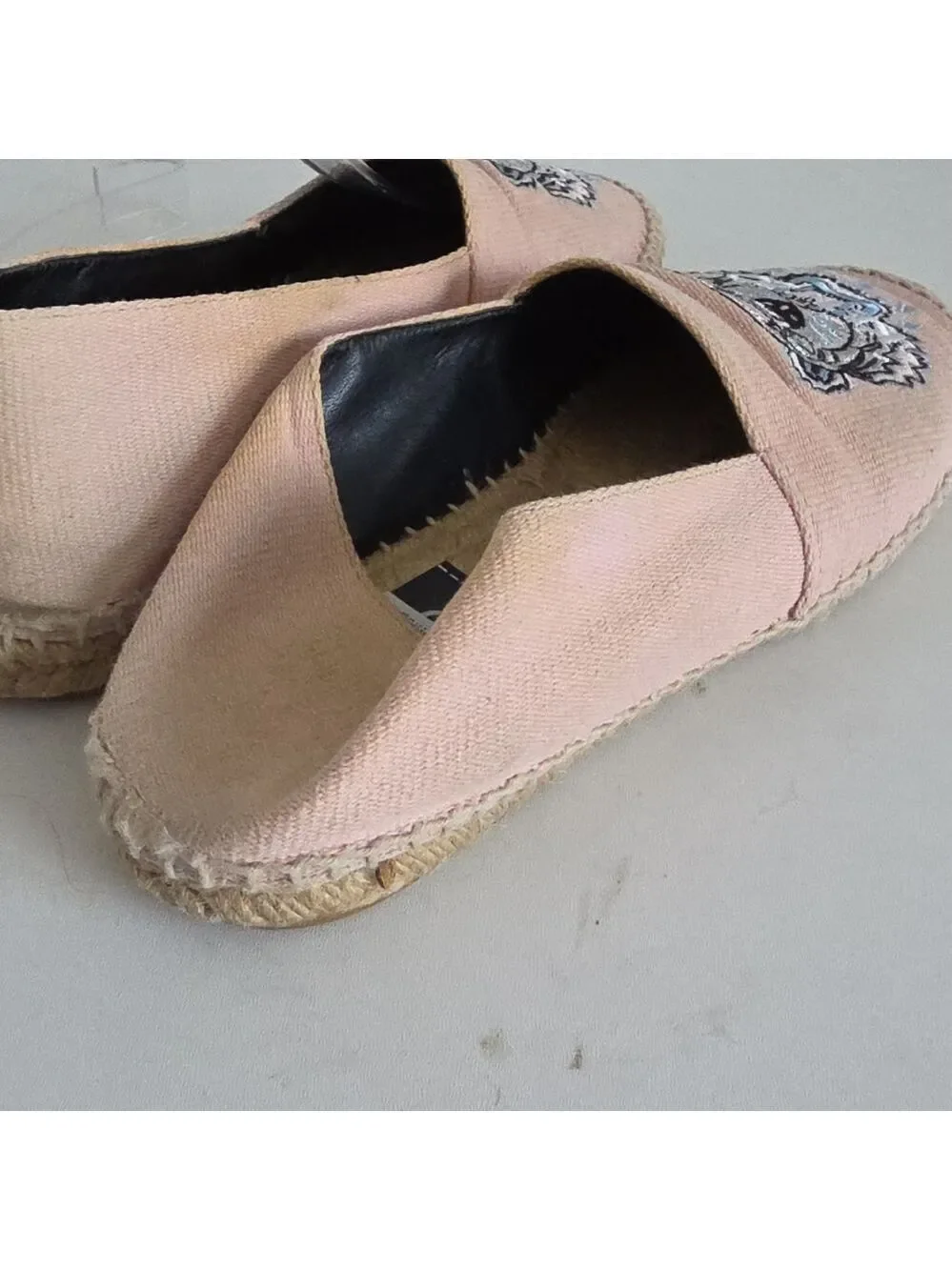 KENZO | Classic Tiger canvas espadrilles pink Blue Sz 37
